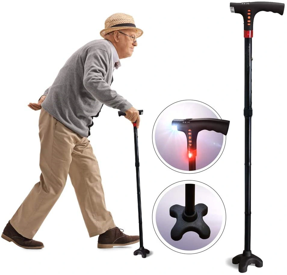 Best Sale LED Walking Cane with FM Radio and Alarm