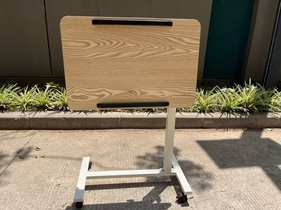 Mesa de cama para pacientes/mesa de cama ajustable/mesita de noche móvil