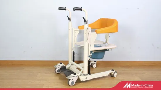 Silla elevadora manual para traslado de pacientes con cómoda