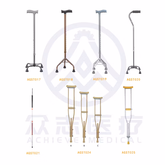 Bastones para caminar con muletas de codo ajustables en altura médica